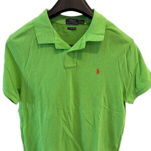 POLO Ralph Lauren Custom Slim Fit Mens Size XL/TG Short Sleeve Polo Shirt Green